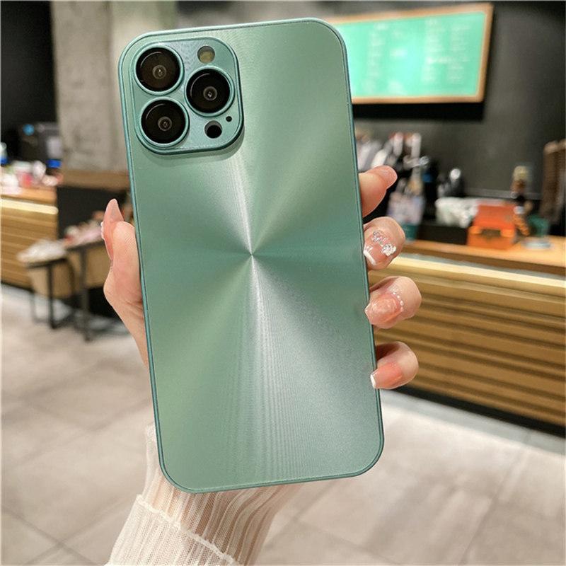 Per iPhone 14 Pro Max Lusso Abbagliante CD Linee Quadrate Custodia in silicone con cornice in silicone per iPhone 11 12 13 14Plus Coperchio protettivo per lenti