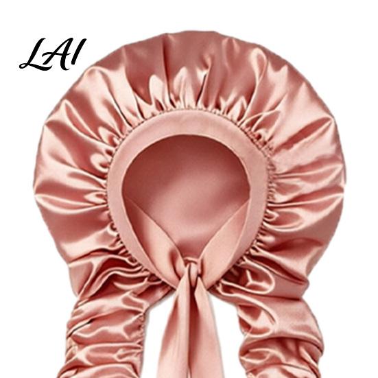 Braided Hair Cap No Heat Curling for Women Adjustable Curls Styling Accessories Satin Bonnet Double Layer Sleeping Medium Long Hair Braids,