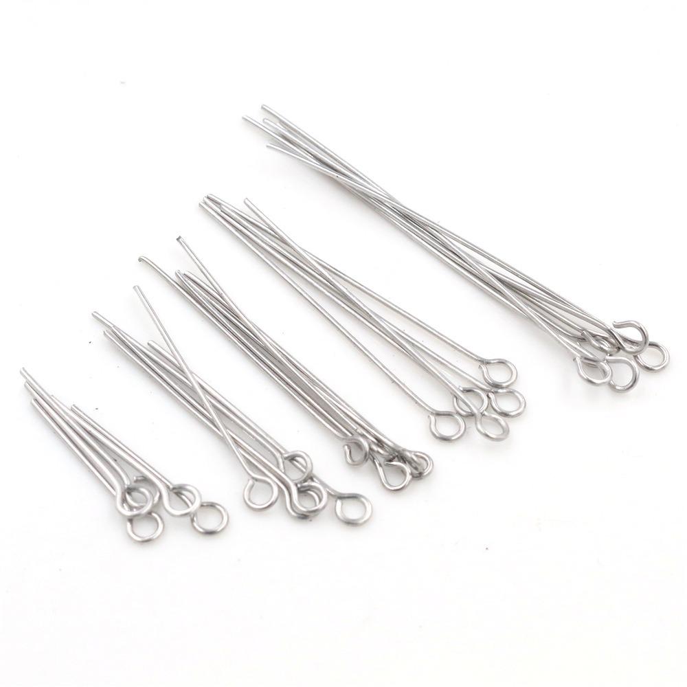 200Pcs/set Useful Metal Eye Pins Mini 35-70mm Beading Needles DIY Craft Head Pins Bracelet Jewelry Making