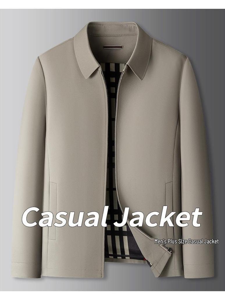 Fat Brother 2025 Men's Plus Size Business Casual Lapel Jacket