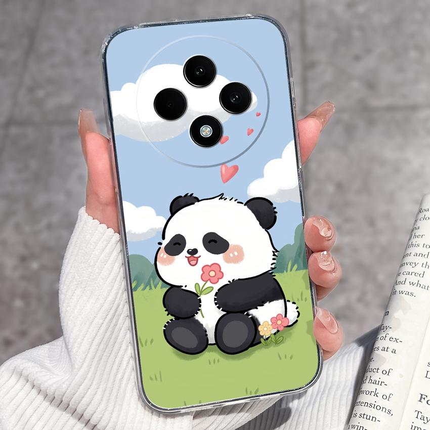 For OPPO F27 F29 F21 F19 F17 F11 Pro F15 F7X Phone Cover Cute Panda Piggy Patterns Transparent Ultra Thin TPU Premium Protection Case For OPPO Housing