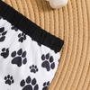 3pcs Infant Baby Funny Slogan Print Cotton Bodysuit + Hat + Paw Pattern Pants Clothing Set