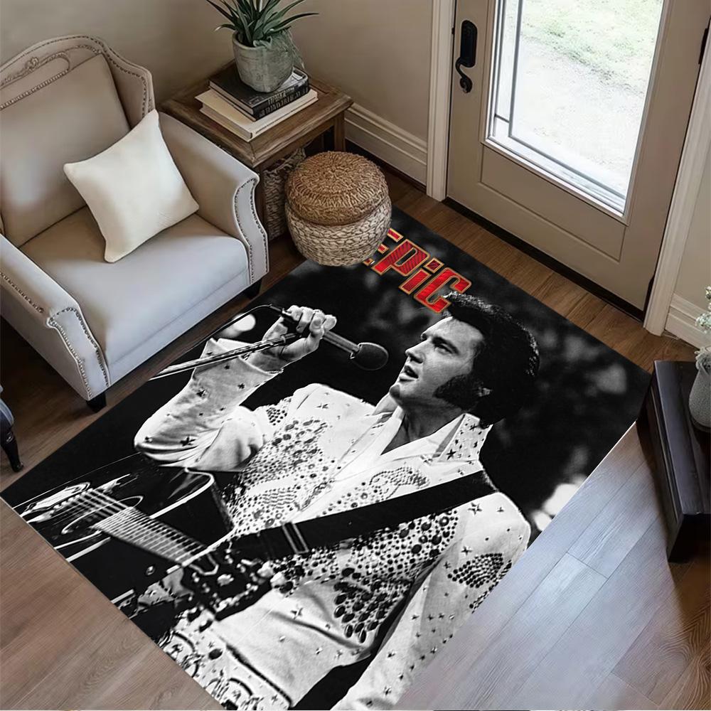 Elvis Presley Legend Area Rug Design for Study room Dormitory Game Room Outdoor Antislip Carpet Anime Office Decor Wedding Party Gift