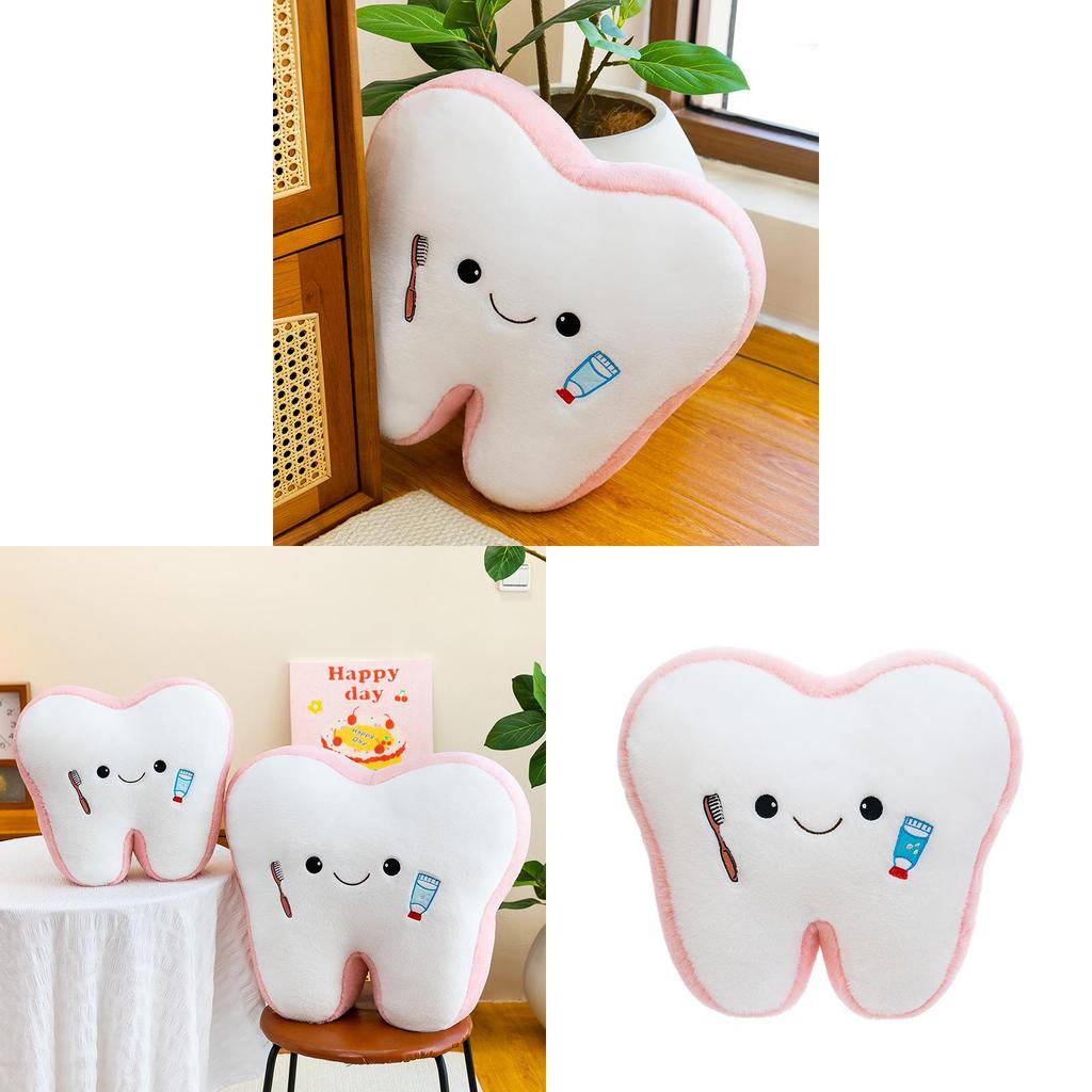 Creative Tooth Pillow Plush Toy For Kids Dental Care And Comfort