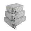 Travel Storage Bag Set: Three-Piece Waterproof Compression for Clothes, Pants, and Socks - Perfect for Business Trips.