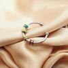 Elegant Rings Bead Fidgety Rings Colorful Bead Spinner Rings Stainless Steel Rings Open Adjustable Jewelry for Women