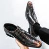 Trendy New Men's Pointed Punk Rivet Patent Leather Monk Strap Shoes Designer Formal Wedding Dress Homecoming Footwear Zapatos