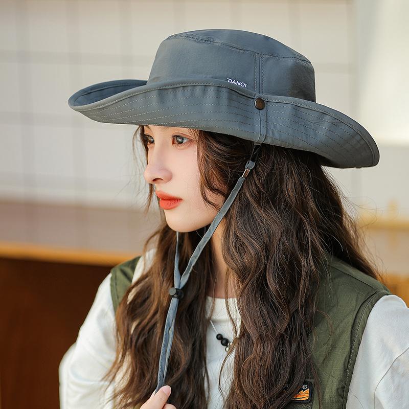 Summer Sun Protection Fisherman's Hat for Men Outdoor Sun Protection Hiking and Climbing Hat Fishing Hat with Wide Brim Western Cowboy Hat for Women