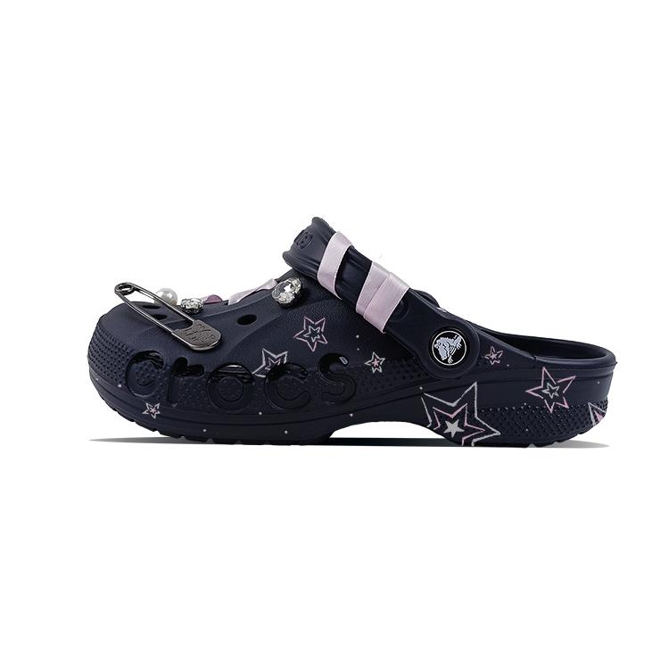 

Crocs Classic Clog EVA Pink Diamond Starlight Beya Beach Hand-painted Sweet Cartoon Clogs Unisex Black 36-37 чёрный