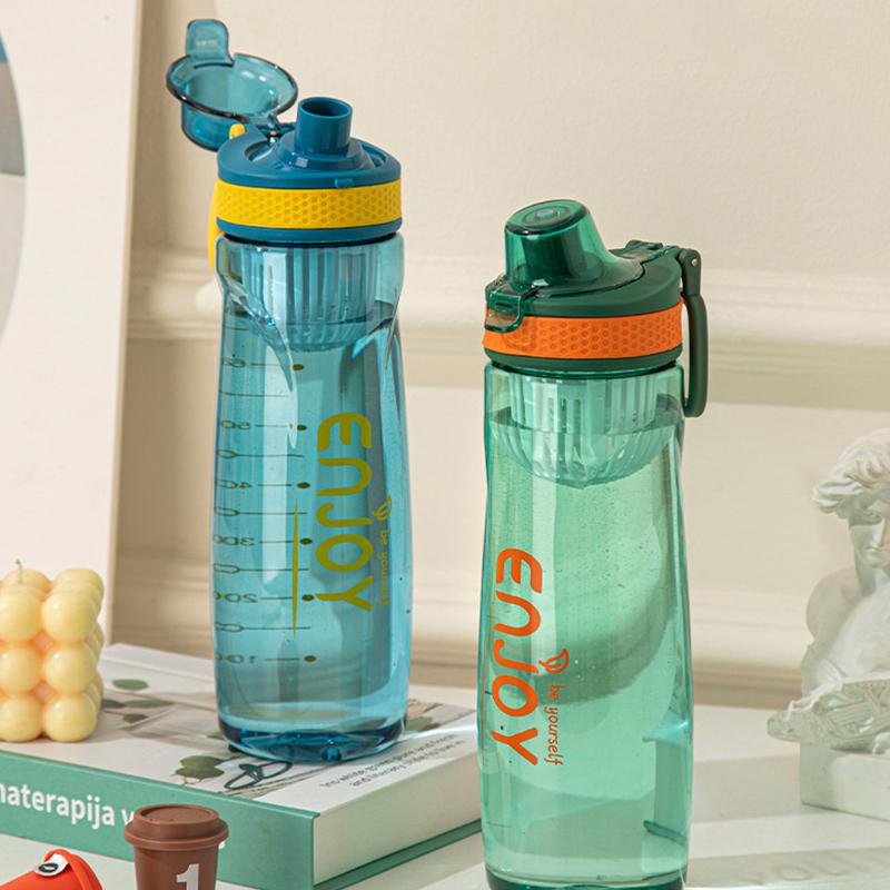 Sticlă de apă din plastic pentru băut, portabilă, sport, cană pentru ceai, cafea, ustensile de bucătărie, sticlă de apă pentru copii pentru școală