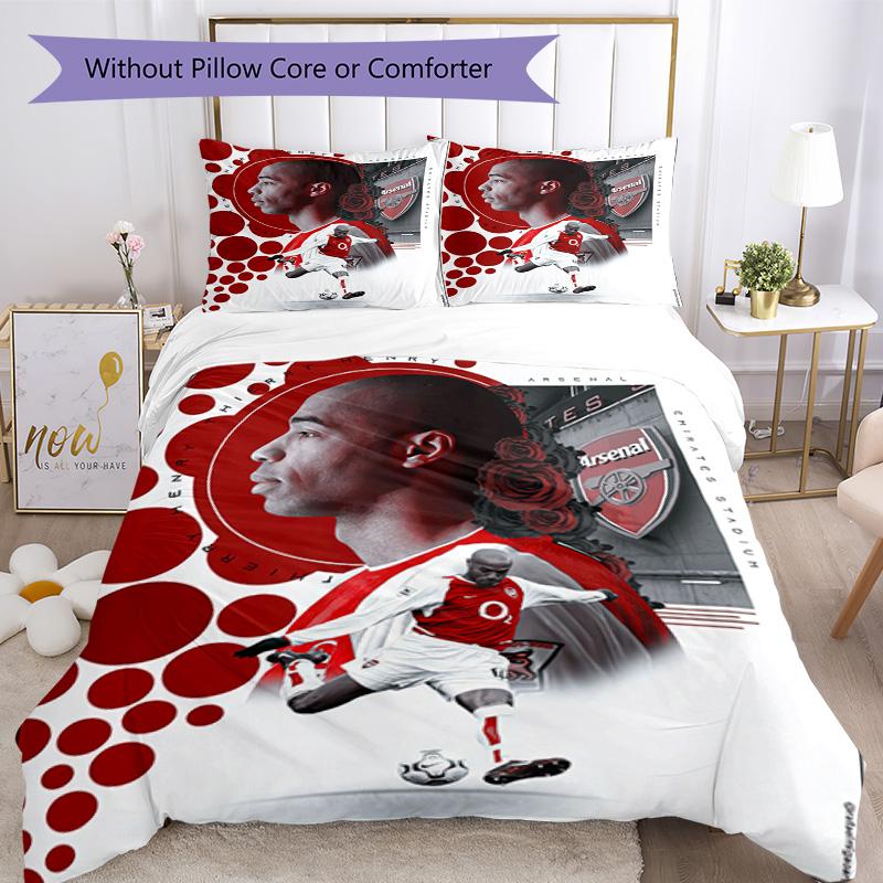 Arsenal Bedding Set Breathable Duvet Cover with Pillowcases Decorative Bed Linen for Bedroom Home Decoration Birthday Gift
