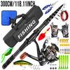 Complete Carbon Sea Fishing Rod Kit with Artificial Bait