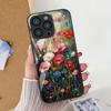 Cute Flower Phone Case For iPhone 17 14 15 13 11 12 16 Pro Max 17 Air 16E SE XR 7 8 Plus Tempered Glass Shockproof Bumper Cover