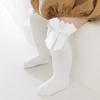 UTTPLL Baby Girls Bow Knee High Socks Toddler Leggings Ruffle Uniform Stockings Long Cotton Tube Socks Infant Dress Socks