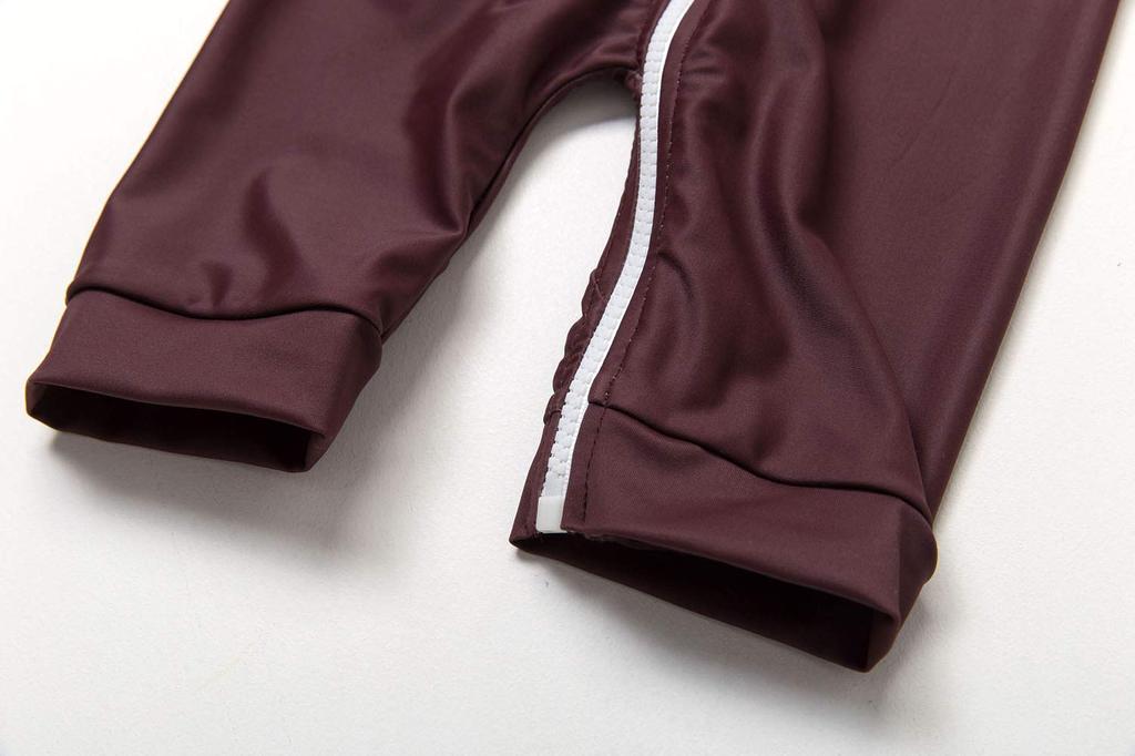 Bonverano Rashguard Badeanzug mit UPF UV Lang für Baby Jungen Alter Einteilig 50+ Schutz, Kapuze, Ärmel, (Braun, 3-6 Monate)