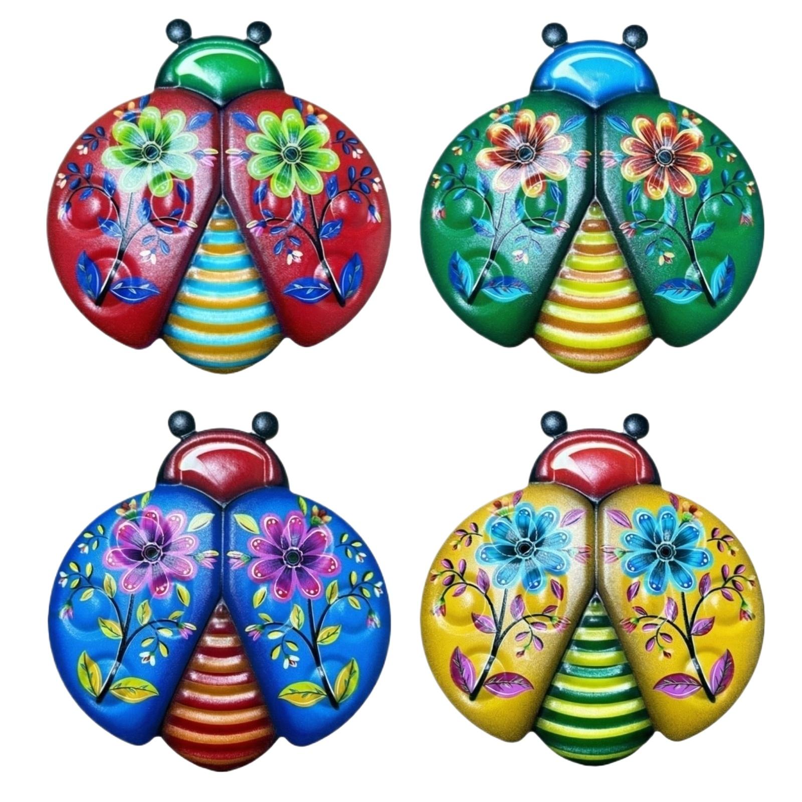 4PCS Metal Outdoor Wall Decoration Insect  Decoration Ornaments