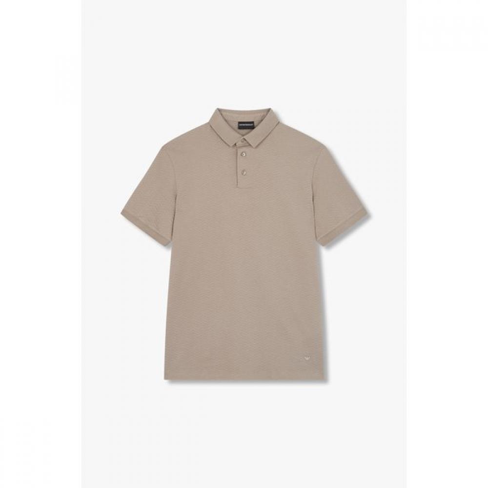 Emporio Armani Men S Jacquard Pattern Cotton Polo Shirt A515126064 M