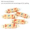 Montessori Alphabet Wooden Phonetic Reading Blocks Firs Production Process For Kids Toddlers