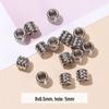 Jingde Stainless Steel Hammer Bamboo Tube Spacer Beads & O Buckle DIY Jewelry Accessories.