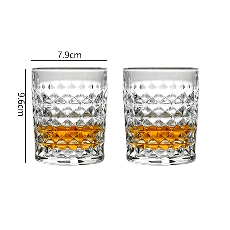 300ml/330ml Cocktail Glass High End Wine Glasses Water Bottle Diamond Glass Cup Transparent Whiskey Glass Party Brandy Cup Bar
