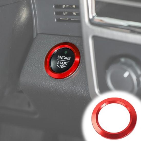 For F-150 Engine Start Stop Button Switch Cover Decor Trim for Ford F150 15+ Red
