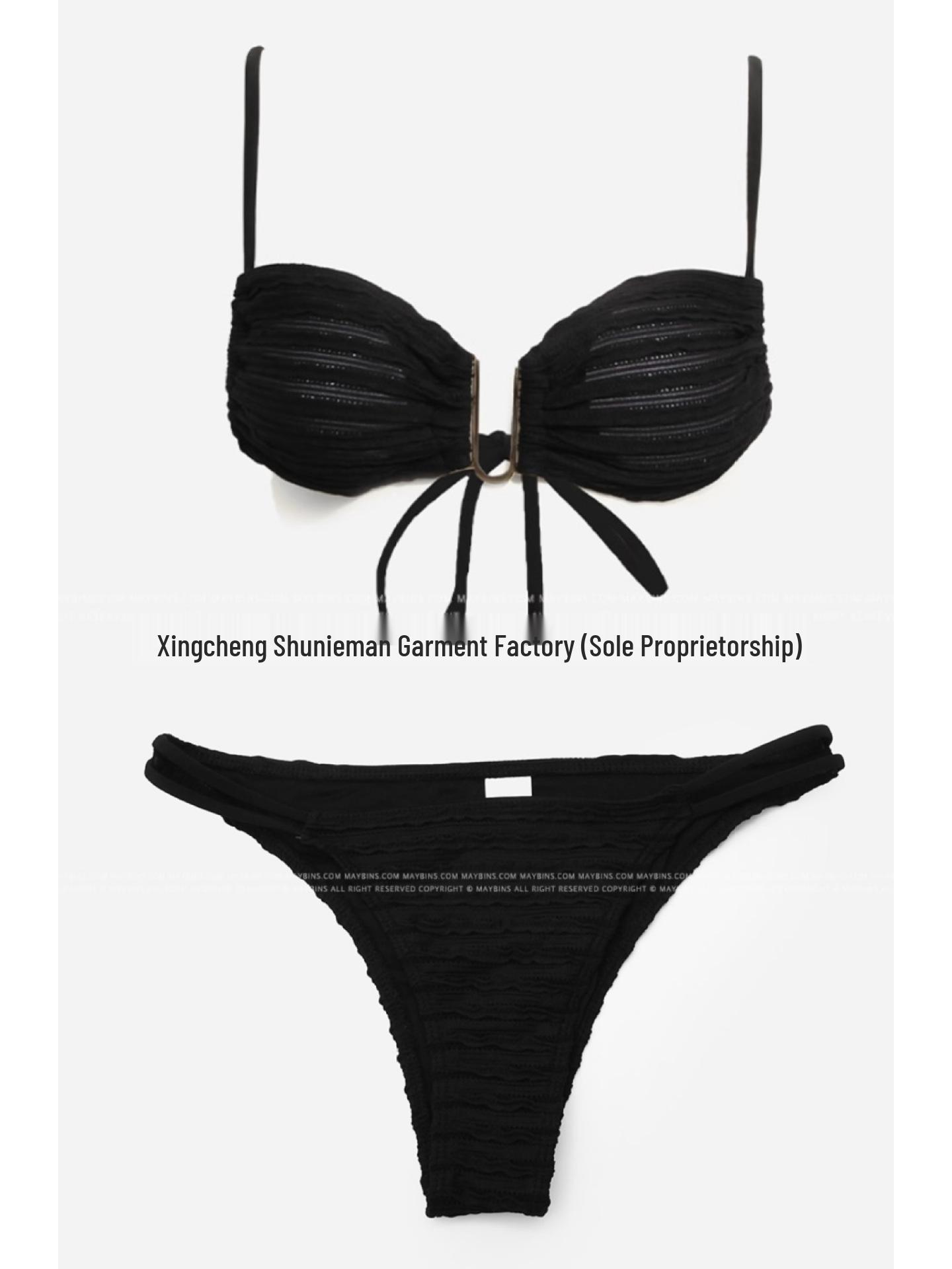 

Женский сексуальный комплект бикини и купальника в корейском стиле XL чёрный