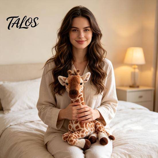 Soft Decorative Doll Realistic Giraffe Plush Toy, Stuffed Animal Pillow for Kids, Cute Room Ornament Nordic Home Decor, Cuddle Doll, Gift Children