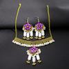European and american bohemian tassel necklace set - statement piece with a vintage royal court aesthetic