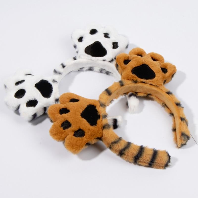 Sweet Hair Accessories Women Washing Face Hairband Delicate Tiger Paw Shape Headbands Durable Cartoon Hair Hoop for Girl
