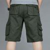 Men's OutdoorLoose Casual Pants Multi-Pocket Solid Color Cargo Shorts