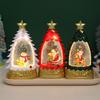 Christmas Tree Lights Snowman Night Lamp - Decorative Oil Lamp and Desktop Ornament for Kindergarten Gifts