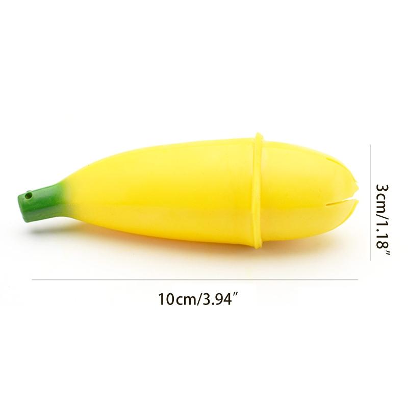 Fidget Toy Hand Squeeze Ball Vent Banana Miniature Novelty Toy Toddler Gift Stress Relief Toy Realistic Peeling Banana