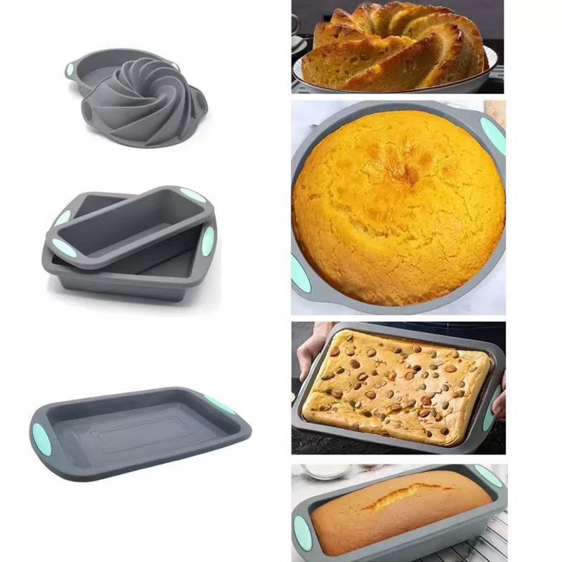 High-Temperature Resistant Silicone Cake Mold – Easy Release for Chiffon, Toast, Cookie, and Muffin Baking