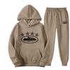 Tuta Sportiva con Cappuccio Oversize Foderata in Pile Misto Cotone per Uomo Donna Streetwear Outfit Invernale Casual Hip Hop