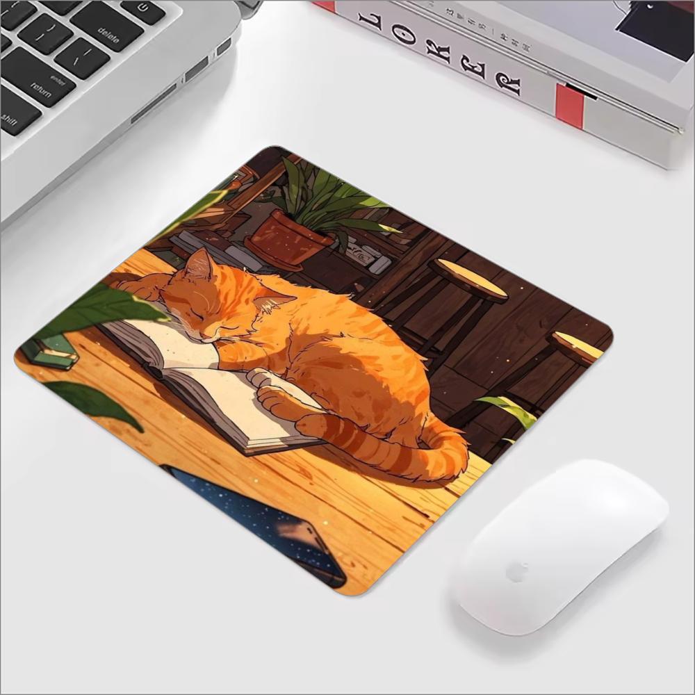 Anime Lazy Cat Mousepad Computer Small Cute Teclado Rug Table Keyboard Desk Mat Laptop Cushion Gaming Accessories Office 22X18