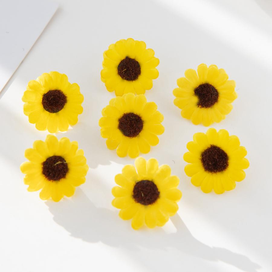 

20 шт. Искусственные подсолнухи Скрапбукинг Рождественский декор для дома Свадьба Уличный сад Сделай сам Конфетная коробка Свадебные аксессуары Распродажа 20 pieces