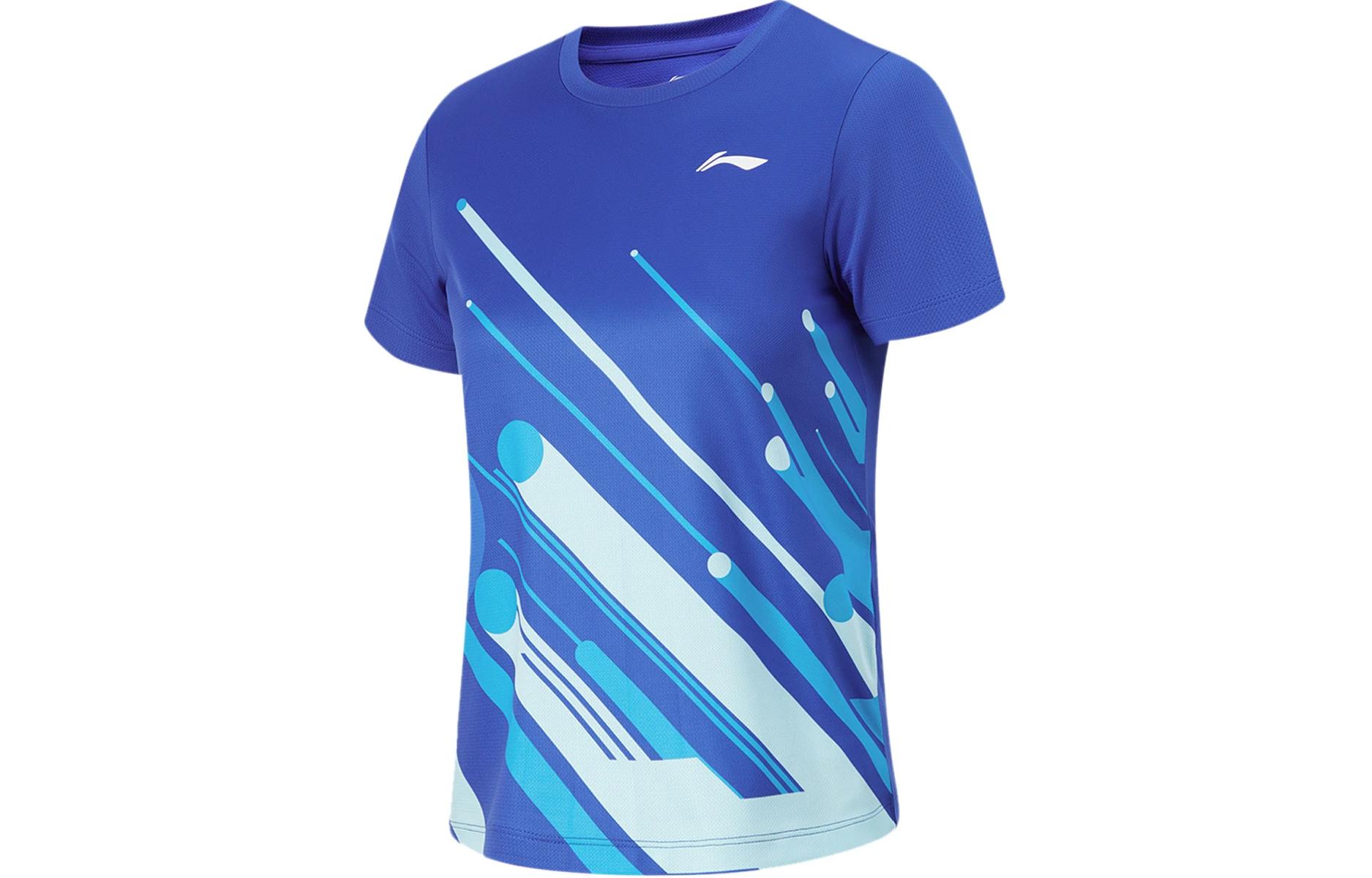 Li Ning Table Tennis Collection T Shirt Unisex Bright Blue AATT077-1 4XS