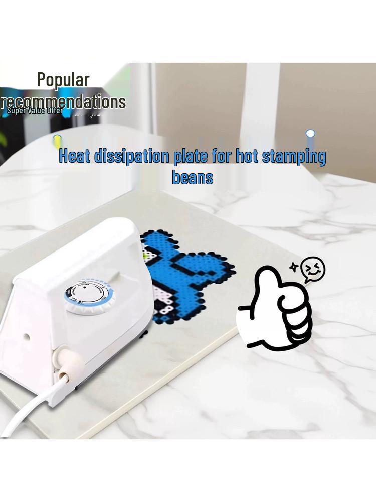 Marble Perler Bead & Pet Cooling Board – High-Temp Resistant Heat Dissipation & Color Mixing Board