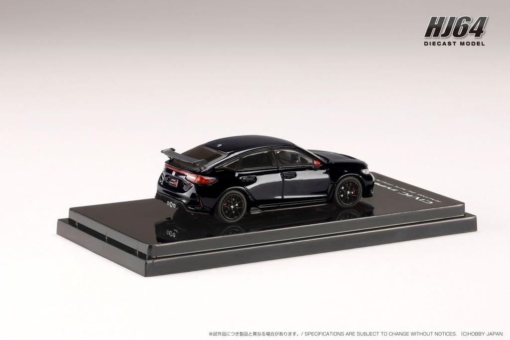 Honda Civic Type R Racing Black Optional Parts Equipped Crystal Black Pearl 1/64 (FL5) Package/Genuine