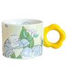 High-Value Ceramic Cup Household Cute Couple Coffee Cup Souvenir Tulip Water Cup