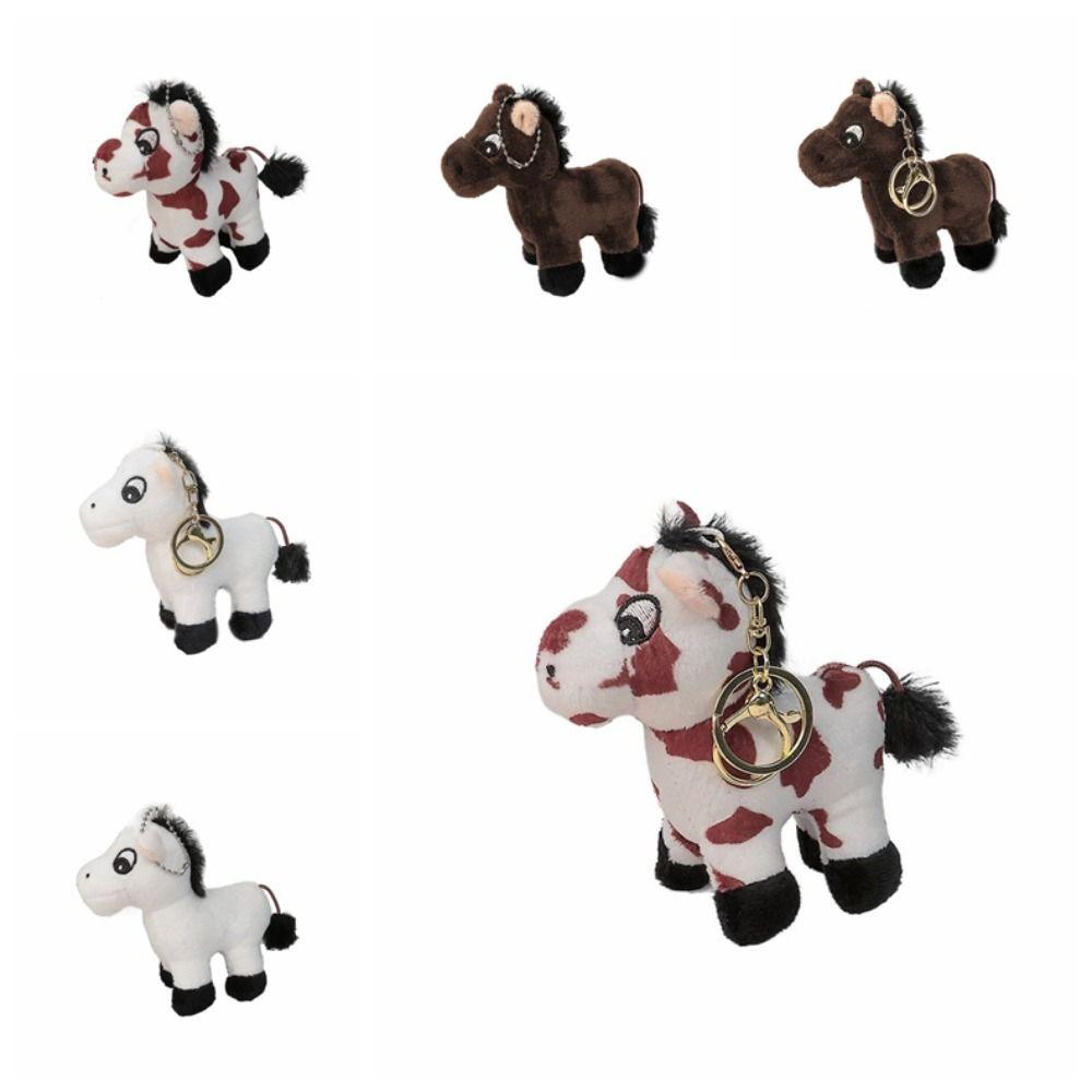 Hanging Decoration Plush Horse Keychain Stuffed Animal Little Horse Keychain  Bag Pendant