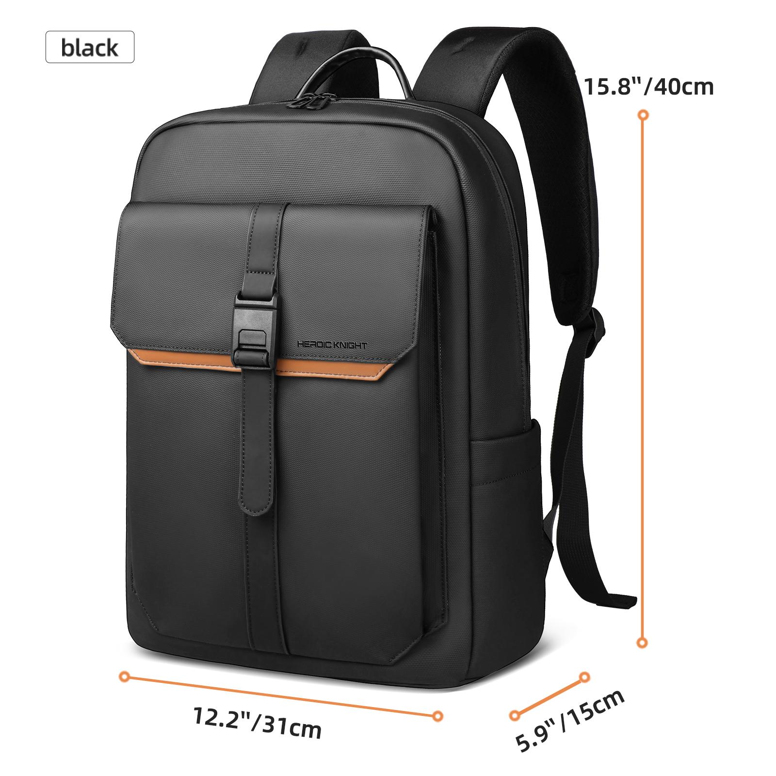 

Heroic Knight Stylish Business Backpack For Men Water-resistant 15.6 inch Laptop Backpack Large Capacity Casual Daypack for Work University 15.6 inches