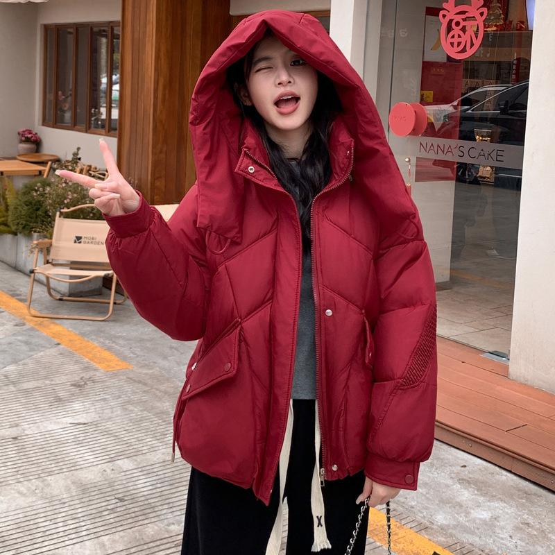 Short down cotton jacket women's winter new fashion small hooded thickened cotton coat cotton