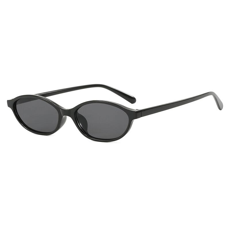 Small Oval Sexy Sunglasses Designer Men Retro Sunglasses Woman Stylish Premium Shades UV 400 Protection Thin Black Eyewear
