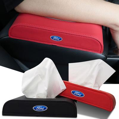 1pcs Car Tissue Box Holder Armrest Box Storage Case For Focus Mk2 Mk3 Fiesta Ranger Mondeo S-MAX Kuga Mustang Auto Goods