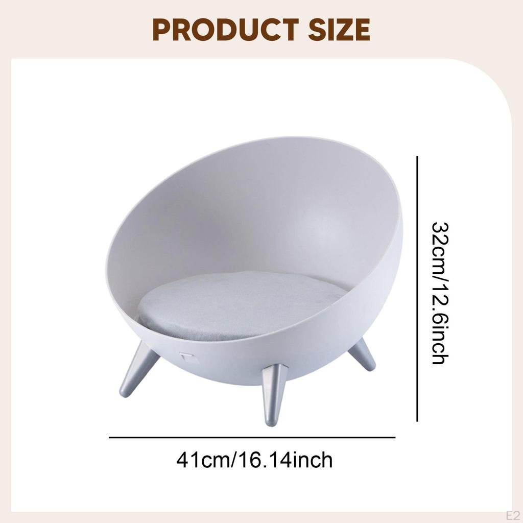 Cat Bed Raised Pet Creative Hemispherical Furniture Comfortable with Sturdy Legs Nordic