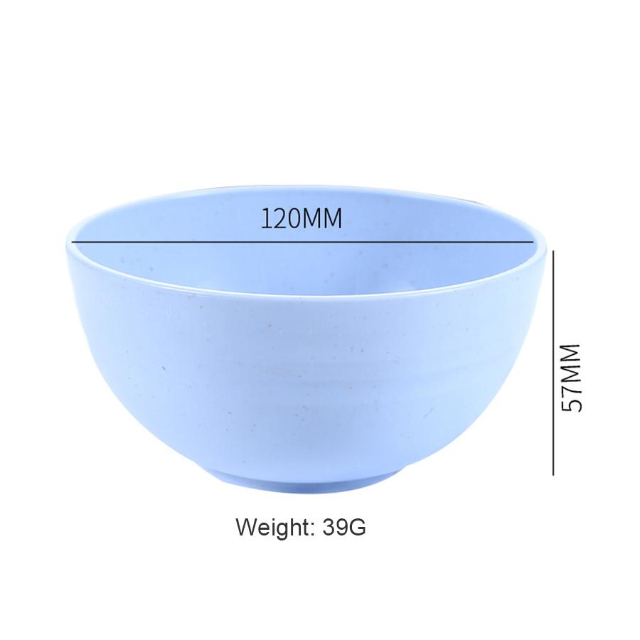 6 Inch Solid Color Plastic Bowl Salad Bowl Wheat Fiber Bowl Children Household Large Bowl Kitchen Supplies
