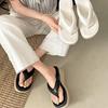 Fashion Temperament White Thick-soled Flip-flops Shoes Women's Summer Wear Heightening Non-slip Sandals