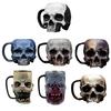 Hrnek Lebka Nerezová Ocel Lidská Lebka Hrnček na Kávu Strašidelný Zombie Pivní Krýgl Korbel Čajový Šálek Halloweenská Hororová Tematická Párty Dárek pro Muže