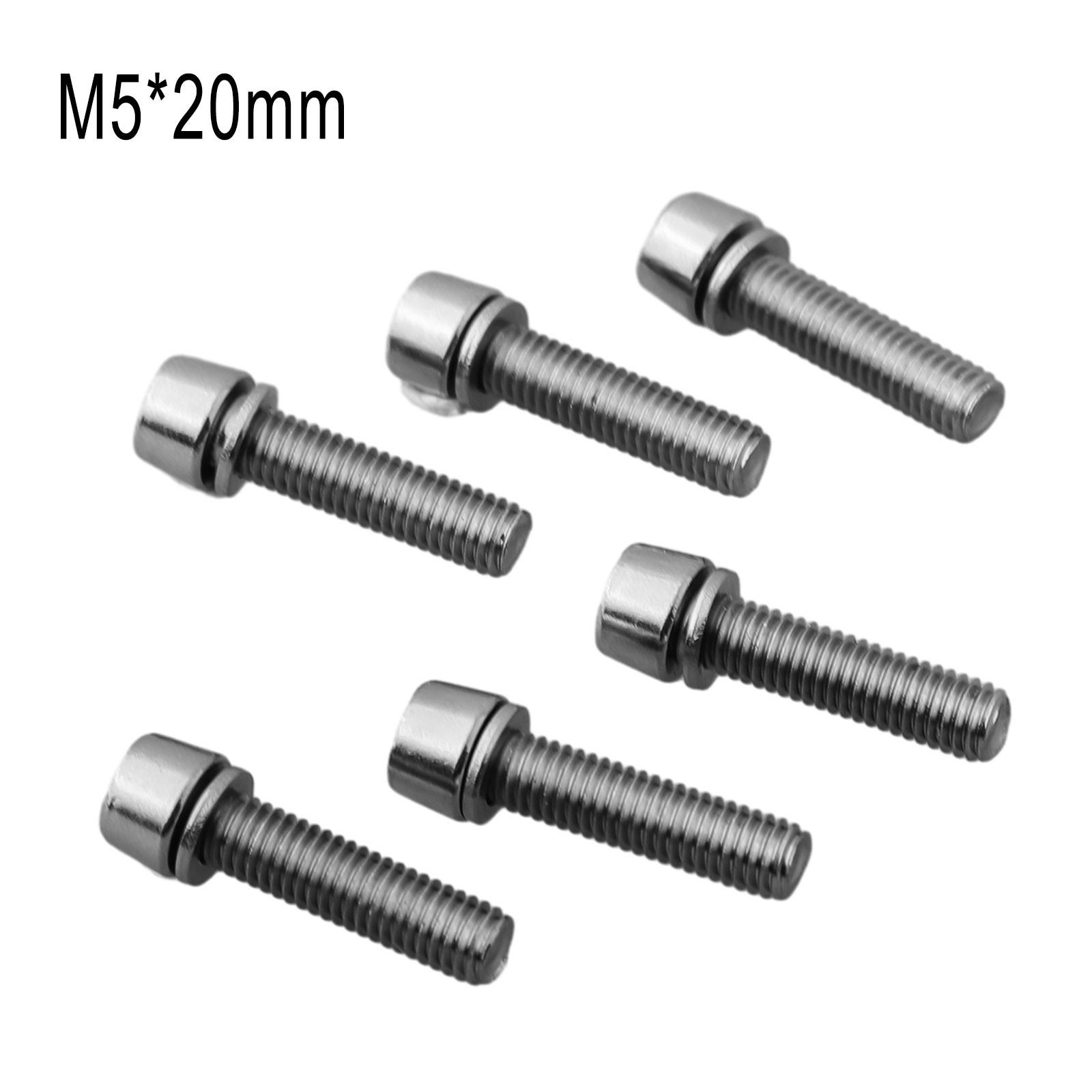 Parts Stem Bolts Screws Spare 20mm 6pcs High Strength High-precision Steel 5*20mm
